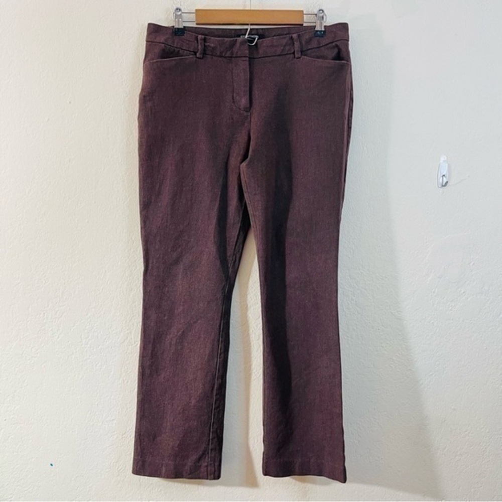 41 Hawthorn Brown Heather High Rise Career Trouser Size 10 Pockets Stretch
